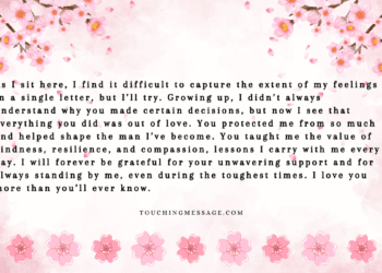 Touching Letter to Mom from Son