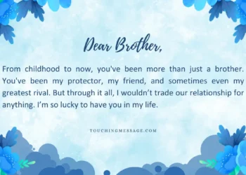 Touching Letter to My Brother from the Heart