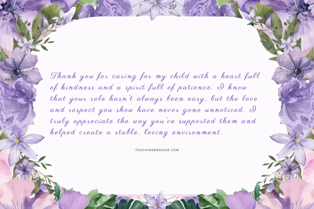 Thank You Letter to Stepmom from Biological Mother