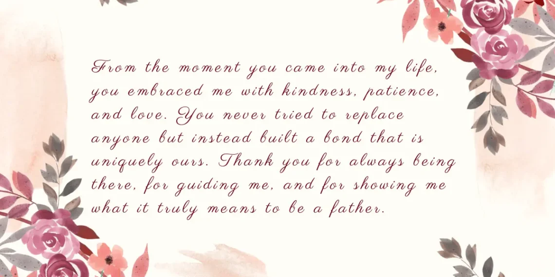 Touching Letters for My Stepdad
