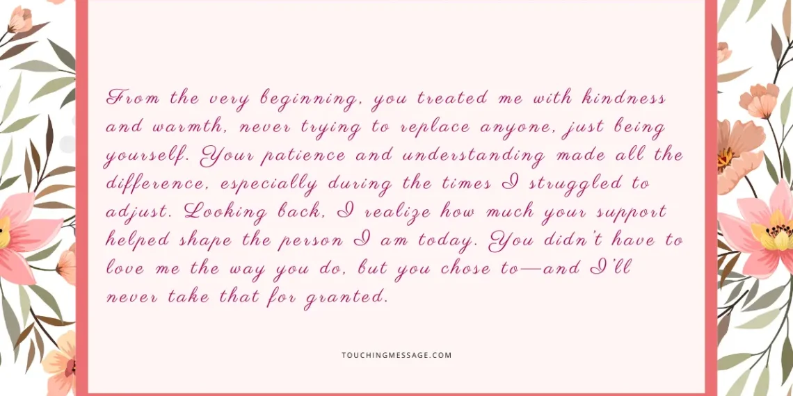 Touching Letters for My Stepmom